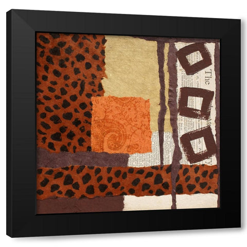 Message from the Past I Black Modern Wood Framed Art Print by Orlov, Irena