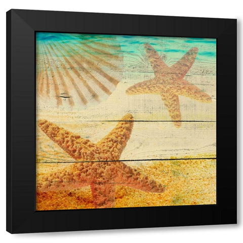 On Sandy Beach I Black Modern Wood Framed Art Print with Double Matting by Orlov, Irena