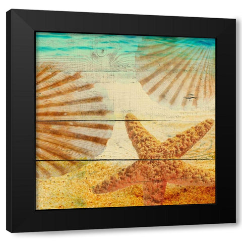 On Sandy Beach II Black Modern Wood Framed Art Print by Orlov, Irena