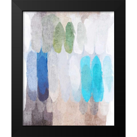 Abstract the Blues I Black Modern Wood Framed Art Print by Orlov, Irena