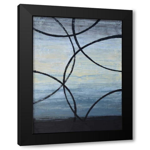 Tangled Loops I Black Modern Wood Framed Art Print by Avondet, Natalie