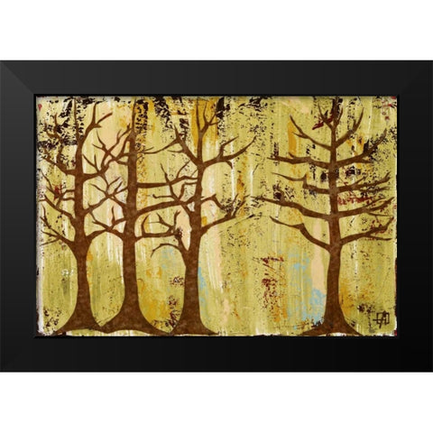 Early Spring Trees Black Modern Wood Framed Art Print by Avondet, Natalie