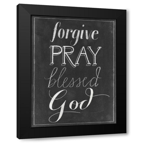 Chalkboard Faith II Black Modern Wood Framed Art Print with Double Matting by Popp, Grace