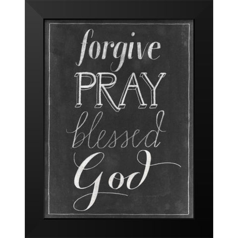 Chalkboard Faith II Black Modern Wood Framed Art Print by Popp, Grace