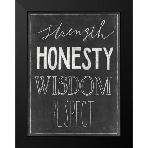 Chalkboard Faith III Black Modern Wood Framed Art Print by Popp, Grace