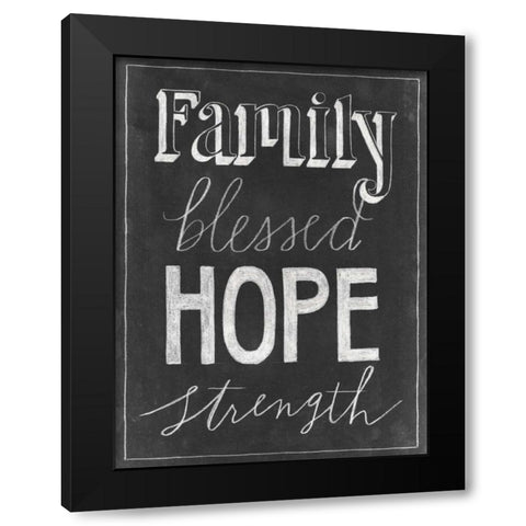 Chalkboard Faith IV Black Modern Wood Framed Art Print by Popp, Grace