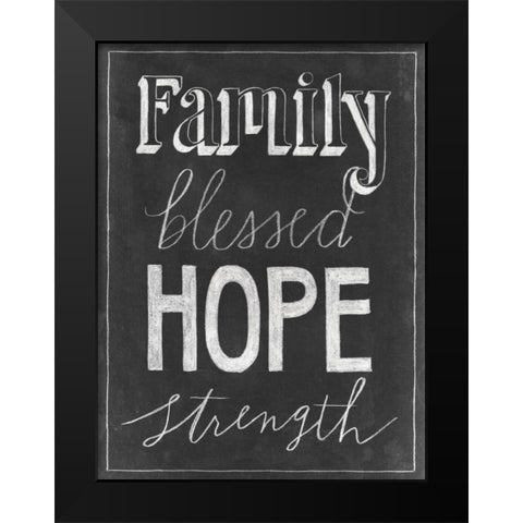 Chalkboard Faith IV Black Modern Wood Framed Art Print by Popp, Grace