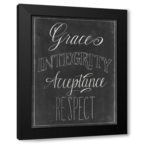 Chalkboard Faith V Black Modern Wood Framed Art Print by Popp, Grace