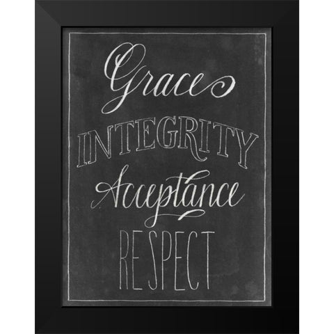 Chalkboard Faith V Black Modern Wood Framed Art Print by Popp, Grace