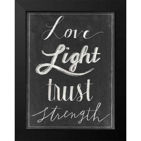 Chalkboard Faith VI Black Modern Wood Framed Art Print by Popp, Grace