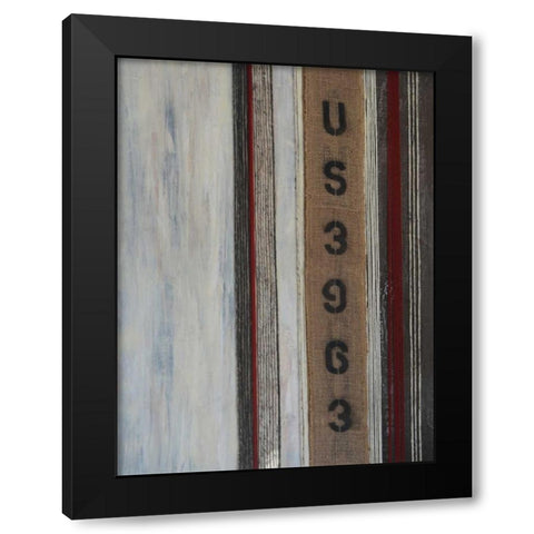 Code Words II Black Modern Wood Framed Art Print by Avondet, Natalie