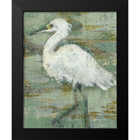 Textured Heron I  Black Modern Wood Framed Art Print by Goldberger, Jennifer