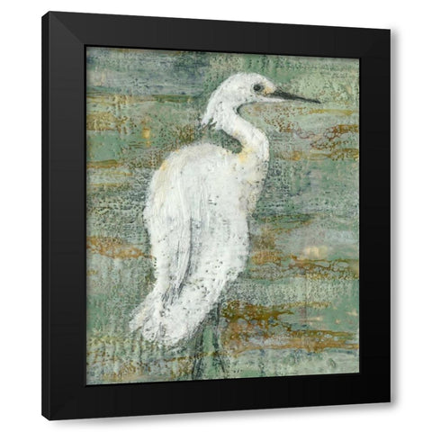 Textured Heron II  Black Modern Wood Framed Art Print by Goldberger, Jennifer