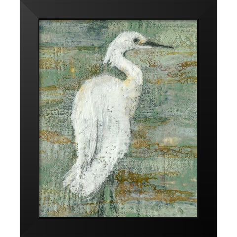 Textured Heron II  Black Modern Wood Framed Art Print by Goldberger, Jennifer
