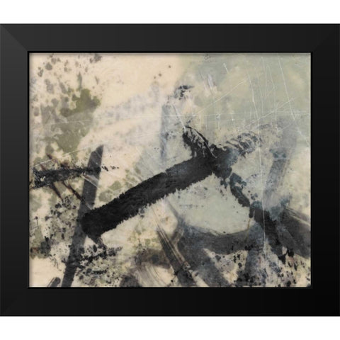 Sumi-e and Wax II Black Modern Wood Framed Art Print by Goldberger, Jennifer