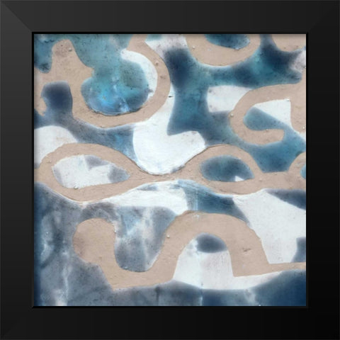 Indigo Tribal IV Black Modern Wood Framed Art Print by Goldberger, Jennifer