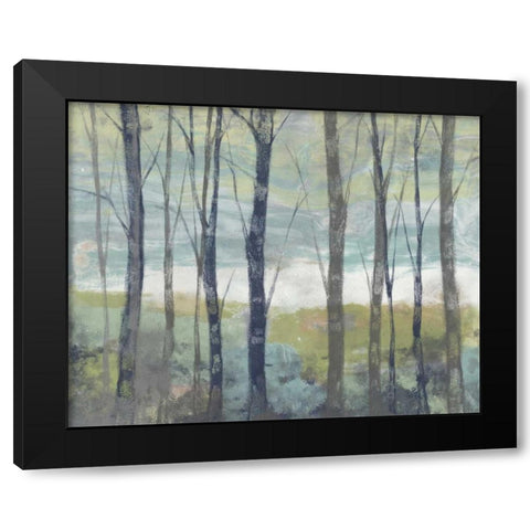 Pastel Birches I Black Modern Wood Framed Art Print by Goldberger, Jennifer