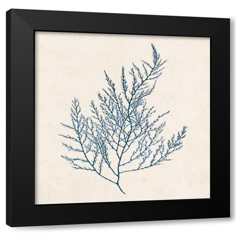 Indigo Algae I Black Modern Wood Framed Art Print by Goldberger, Jennifer