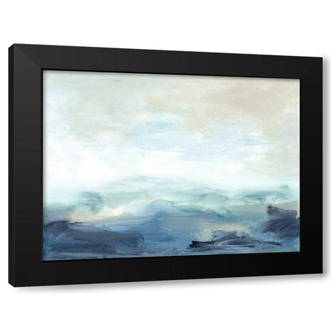 Bay Wave I Black Modern Wood Framed Art Print by Gordon, Sharon