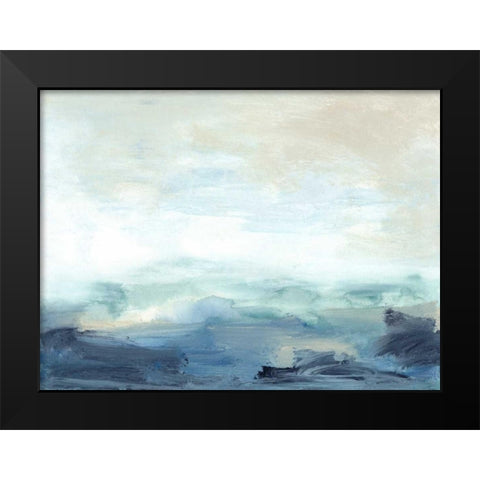 Bay Wave I Black Modern Wood Framed Art Print by Gordon, Sharon