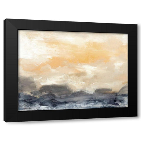 Bay Wave II Black Modern Wood Framed Art Print with Double Matting by Gordon, Sharon