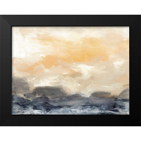 Bay Wave II Black Modern Wood Framed Art Print by Gordon, Sharon
