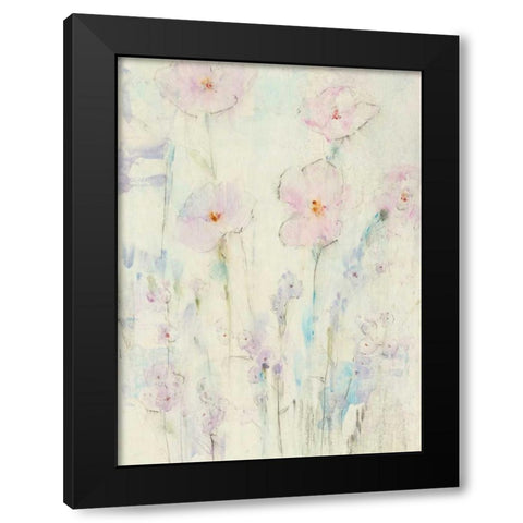 Lilac Floral I Black Modern Wood Framed Art Print with Double Matting by OToole, Tim