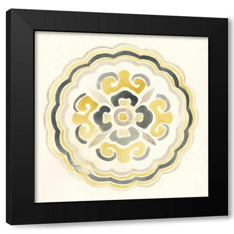 Modern Medallions II Black Modern Wood Framed Art Print by Vess, June Erica
