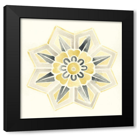 Modern Medallions III Black Modern Wood Framed Art Print with Double Matting by Vess, June Erica