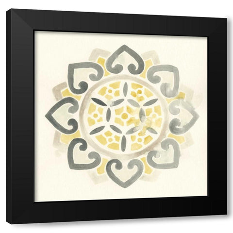Modern Medallions IV Black Modern Wood Framed Art Print by Vess, June Erica