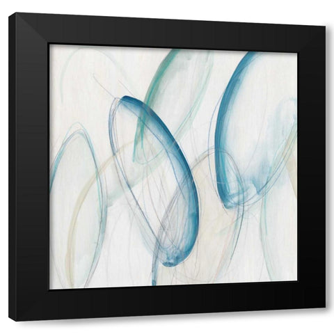Discus I Black Modern Wood Framed Art Print with Double Matting by Vess, June Erica