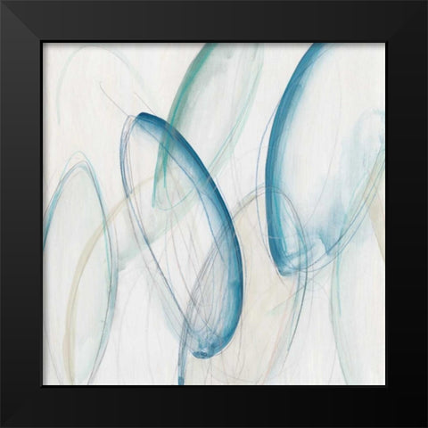 Discus I Black Modern Wood Framed Art Print by Vess, June Erica