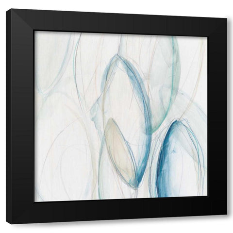 Discus II Black Modern Wood Framed Art Print with Double Matting by Vess, June Erica