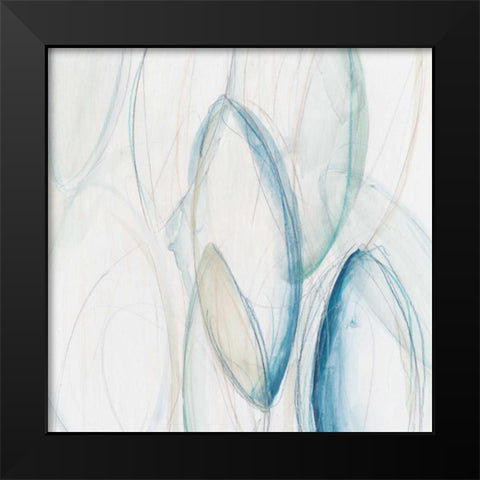 Discus II Black Modern Wood Framed Art Print by Vess, June Erica