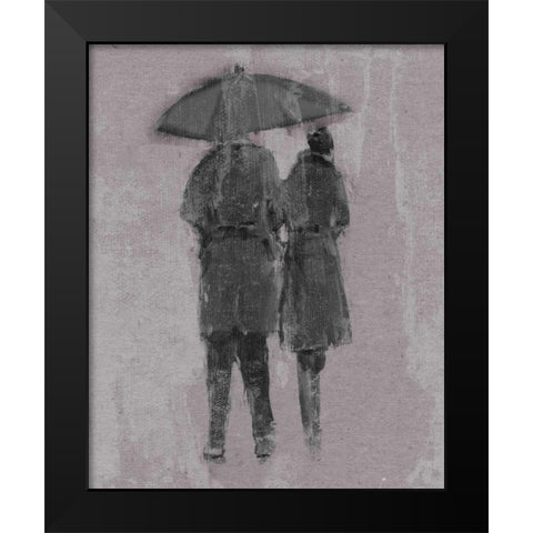 Rain Romance II Black Modern Wood Framed Art Print by Studio W