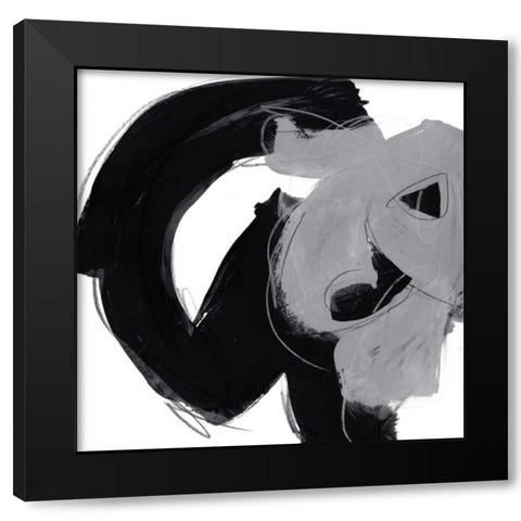 Monochrome I Black Modern Wood Framed Art Print with Double Matting by Vess, June Erica