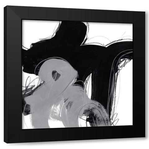 Monochrome III Black Modern Wood Framed Art Print with Double Matting by Vess, June Erica