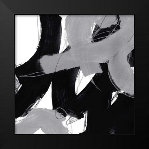 Monochrome IV Black Modern Wood Framed Art Print by Vess, June Erica