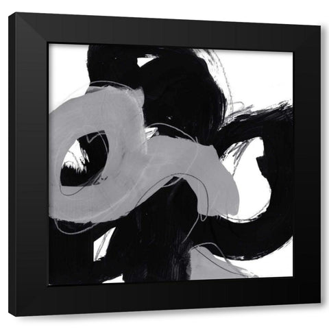 Monochrome VI Black Modern Wood Framed Art Print with Double Matting by Vess, June Erica
