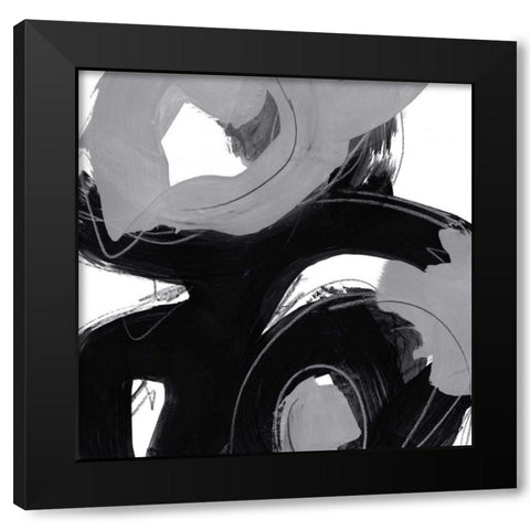 Monochrome VII Black Modern Wood Framed Art Print by Vess, June Erica