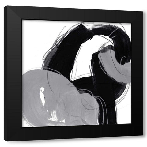 Monochrome IX Black Modern Wood Framed Art Print by Vess, June Erica
