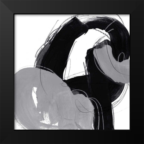 Monochrome IX Black Modern Wood Framed Art Print by Vess, June Erica