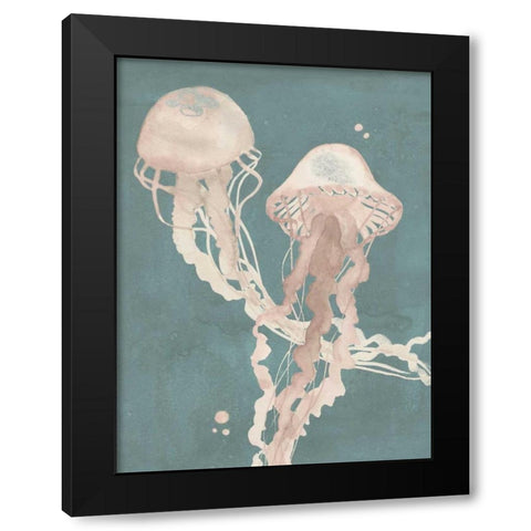 Jellyfish Dance I Black Modern Wood Framed Art Print by Popp, Grace