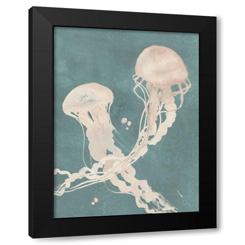 Jellyfish Dance II Black Modern Wood Framed Art Print by Popp, Grace