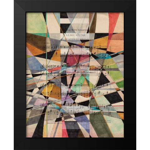 Valse June Black Modern Wood Framed Art Print by Galapon, Nikki