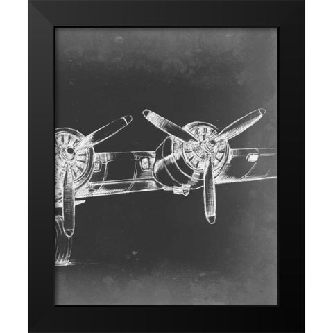 Graphic Plane Triptych III Black Modern Wood Framed Art Print by Harper, Ethan