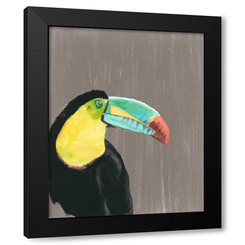 Vibrant Plumage I Black Modern Wood Framed Art Print by McCavitt, Naomi