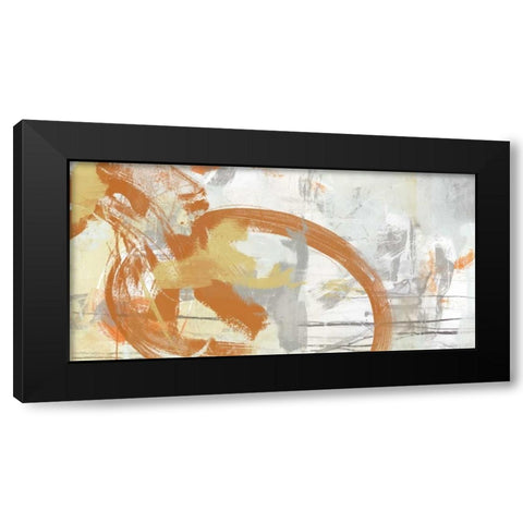 Tangerine and Grey I Black Modern Wood Framed Art Print with Double Matting by Vess, June Erica