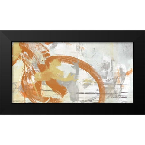 Tangerine and Grey I Black Modern Wood Framed Art Print by Vess, June Erica
