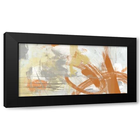 Tangerine and Grey II Black Modern Wood Framed Art Print by Vess, June Erica